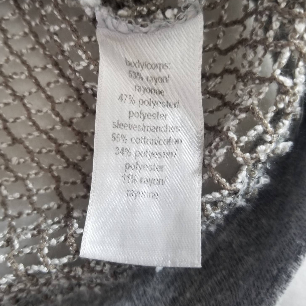 Maurices Gray Mesh See Through Baseball Tee, Gray, Size M - Picture 4 of 9